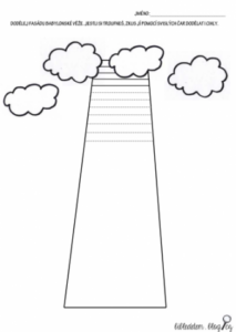 Pracovní list - BABYLONSKÁ VĚŽ grafomotorika