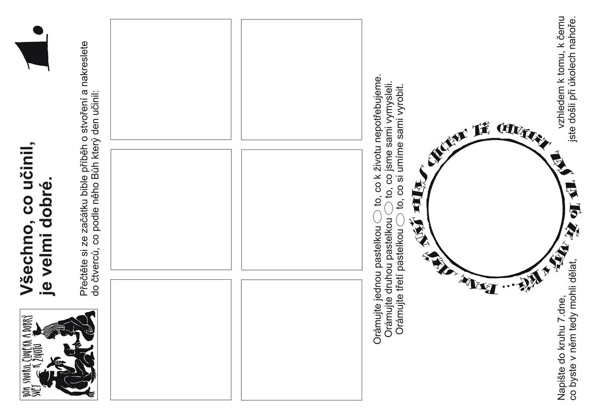 Pracovní list – Stvoření světa a člověka - st