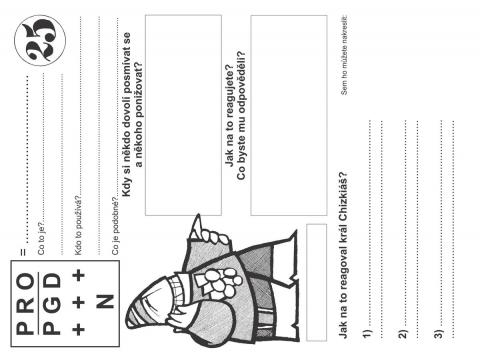 Pracovní list – 25 Chizkijáš důvěra proti chvástání - st