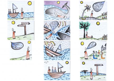 Pracovní list – Jonáš - obrázky k příběhu