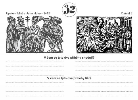 Pracovní list – 32 Judští mládenci v ohnivé peci - st