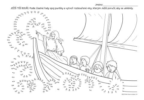 Pracovní list – Ježíš tiší bouři